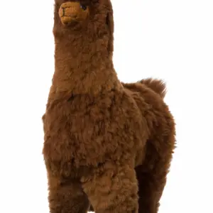 Kuscheliges Felltier (50cm) aus Alpaka Fell - braun